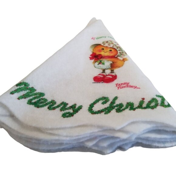 Vintage Christmas Tree Skirt Morgan Inc Feather Finchley 1980s Birds Chicks Felt - Picture 13 of 13
